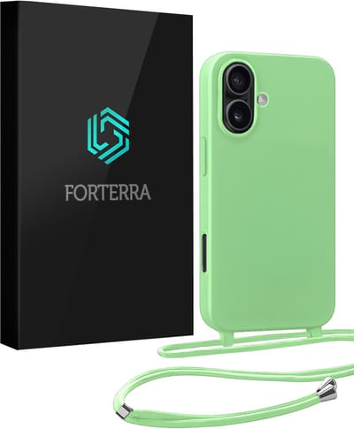Hoesje Geschikt voor iPhone 17 Case Siliconen Hoes Met Koord - Hoes Geschikt voor iPhone 17 Met Telefoonkoord Hoesje Backcover - Groen