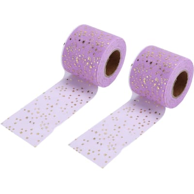 2 Pièces Rouleaux de Tulle à Paillettes Aspect Brillant Utilisation Facile Quantité Suffisante Quatre Couleurs Tissu Filet rouge violacée