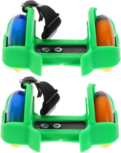 Lichtgevende rolschaatsen - Schoenen skates - Buiten spelen - Verstelbaar ontwerp - 13.5 cm - Groen