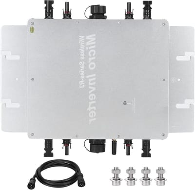 Zonne-energie Omvormer - MPPT Omvormer - Net-gekoppelde Energie - Wifi App Bediening - 2400W - Grijs