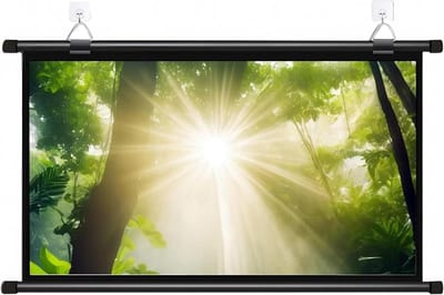 Projectiescherm Handmatig Uittrekbaar - Projectiescherm Muurbevestiging - Thuisbioscoop Presentaties - 4K HD Glasvezel - 30-72 inch - Wit
