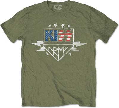 Kiss - Army Lightning Heren T-shirt - S - Groen