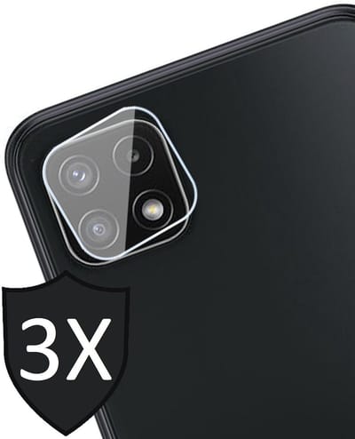 Screenprotector geschikt voor Samsung Galaxy A22 5G - Camera Screen Protector - 3 Stuks