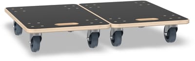 NAIZY Rolplank 2 x transportroller plank 60 x 40 cm meubeltransportwielen met universele wielen met rem tot 200 kg meubelroller transporter voor huis supermarkt fabriek