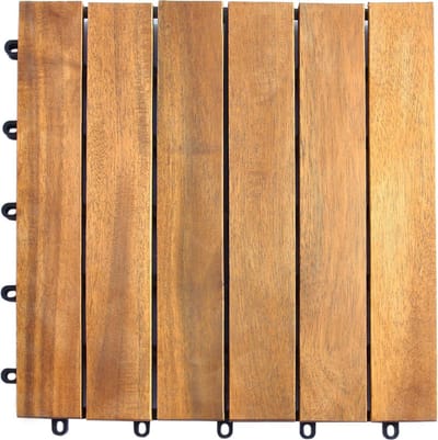 Terrastegel - acacia hout naturel - 30x30 cm - 39 stuks (3,53 m²)