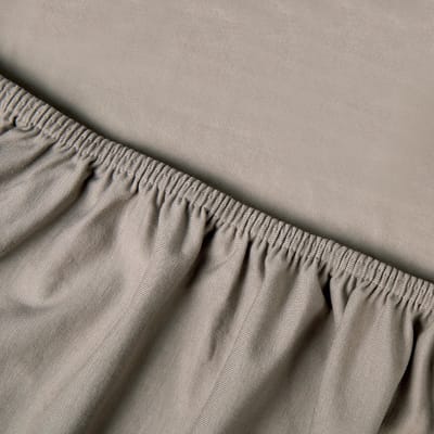 Kayori Saiko Hoeslaken Premium Jersey - 80-100x200-220cm - Matrasdikte 35 cm - Biologisch Katoen - Taupe