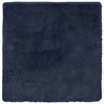 vidaXL Hoogpolig vloerkleed NAVARRA 200x200 cm polyester marineblauw