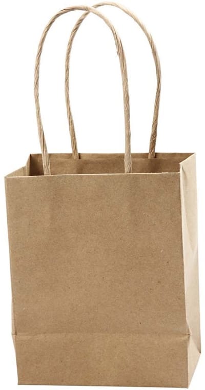 Papieren Zakken, H: 17 cm, B: 12x7 cm, 125 gr, bruin, 10 stuk/ 1 doos