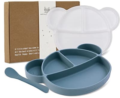Babyschaal en Babybord met Zuignap - Siliconen Antislip Babyservies voor Kinderen