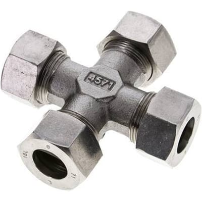 18L RVS Kruissok Snijring 315 Bar DIN 2353 - FL4X-C-S-18-L
