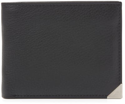 Compacte leren heren portemonnee | Kleine billfold met 4 creditcardvakken, briefgeldvakken en muntgeldvak | Stoere en functionele pasjeshouder voor mannen | RFID-bescherming | 15581