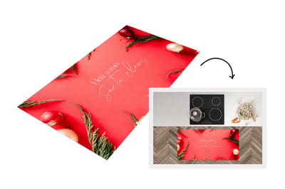 Keukenloper - Loper keuken - Kerst - Santa - Rood - 120x60 cm - Keukenloper vinyl