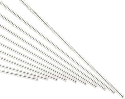 2mm x 100mm Ronde RVS Staalstaven, Massieve Schachten voor DIY Projecten, Modelauto's, Vliegtuigen en Meer - 10 Stuks
