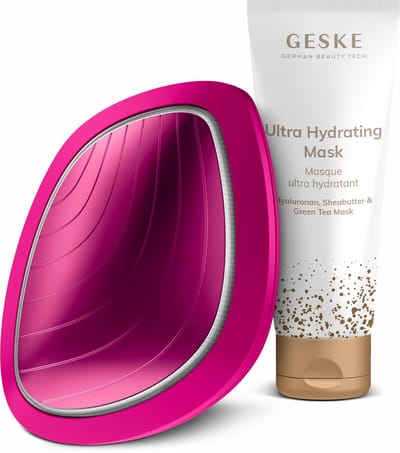 GESKE | SmartAppGuided™ Sonic Warm & Koel Masker | 9 in 1 | Farbe: Magenta + Gratis cosmetica