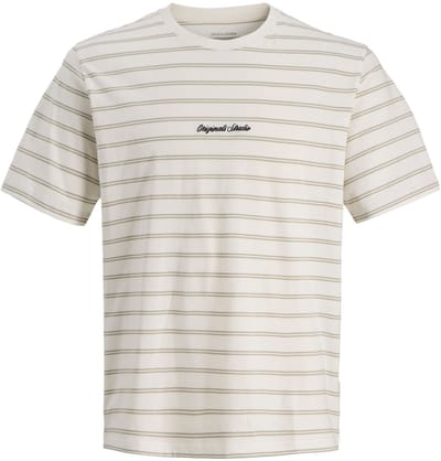 JACK&JONES - JORNORREBRO STRIPE TEE SS CN JNR - Jongens - T-shirts