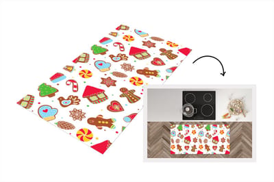 Keukenloper - Loper keuken - Patronen - Eten - Kerst - 120x60 cm - Keukenloper vinyl