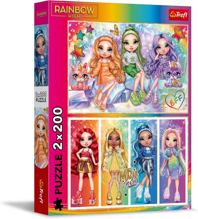2-in-1 Puzzelset voor Tieners - Regenboog Thema, 2 x 200 Stukjes