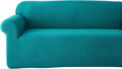 Livano Bankhoes - Bankbeschermer - Stretch - Sofa Cover - Effen - Turqoise - Enkel