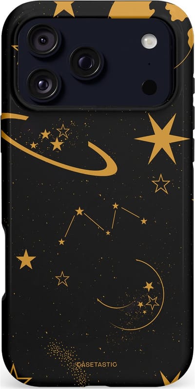 Casetastic hoesje geschikt voor Apple iPhone 17 Pro Max - MagSafe - Dubbellaagse bescherming - Nachtelijk uitzicht - Fashion Case - Zwart