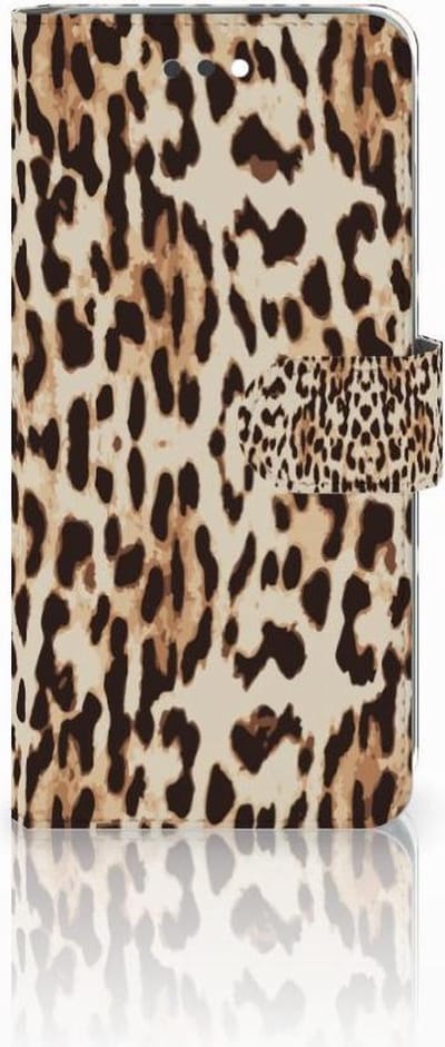 Boekhoesje voor Apple iPhone 7 Plus | 8 Plus Telefoonhoesje met Pasjes Leopard