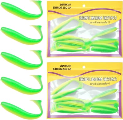 Set van 20 Stuks Rubber Vissen voor Snoek, Baars en Zander - 7cm/2.4g Vissersaas voor Jigs en Hengelsport