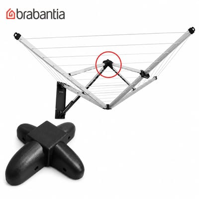Scharnier Vervanging Geschikt voor Brabantia WallFix – Kruiskoppeling Reparatie – Wanddroogrek Reserveonderdeel – Top Cross Joint – Slijtvast – Zwart