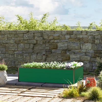 150 x 99 x 39 cm Moestuinbak Halfsize, Groen