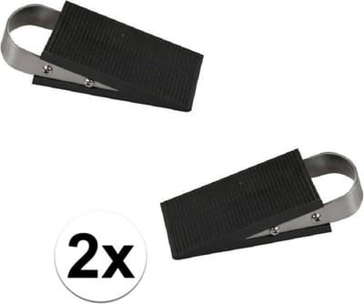 *** 2x Deurstopper - 5 x 12,5 Cm - Rvs - Deuropener - van Heble® ***