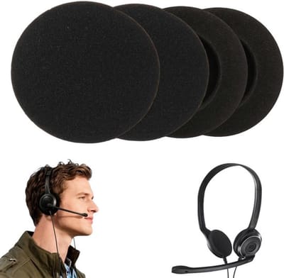 Vervangende oorkussens, 4 stuks hoofdtelefoon, oorkussens, compatibel met EPOS PC 2 Chat PC 3 Chat PC 5 Chat PC 7 USB PC 8 USB hoofdtelefoon headset X 2, headset beschermhoes (2 paar)