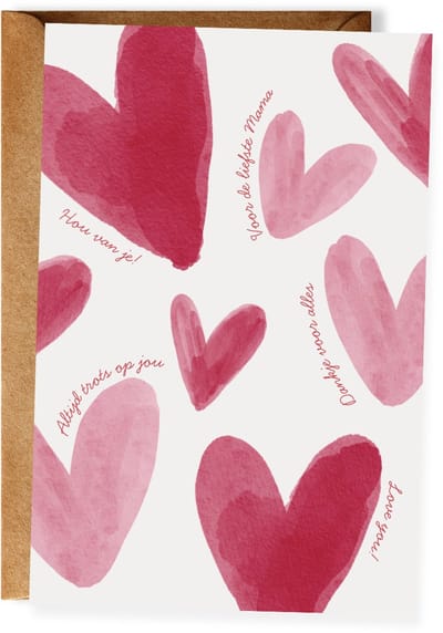 Moederdagkaart - Lieve woorden - Wenskaart voor mama - Ansichtkaart - (10x15 cm incl. envelop)