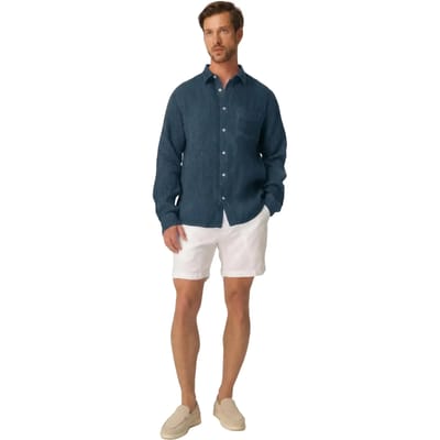 Shirt met lange mouwen Haris Cotton Front Pocket