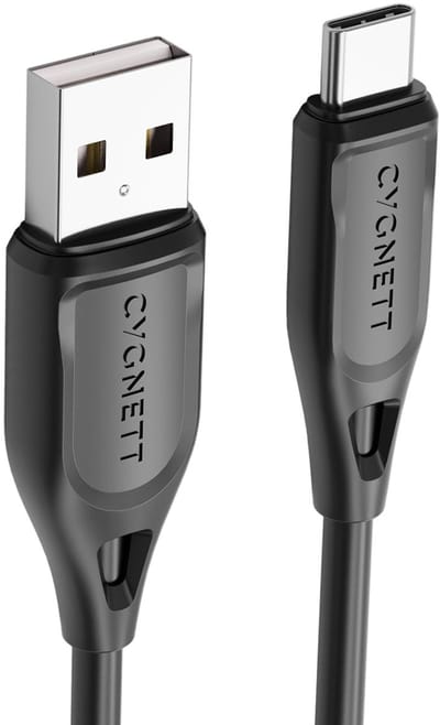 Cygnett USB-A naar USB-C Kabel 2 Meter - Zwart