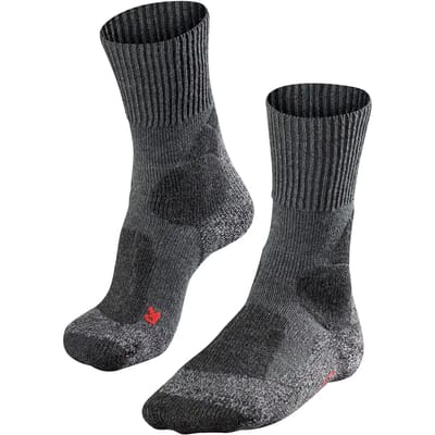 FALKE TK1 anti-blaar dik wol functioneel materiaal wandelsokken dames grijs - maat 35-36