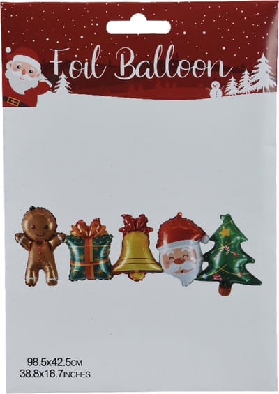 Ballonnen - Kerstfiguren - Feestelijke decoratie 98,5x42,5 cm