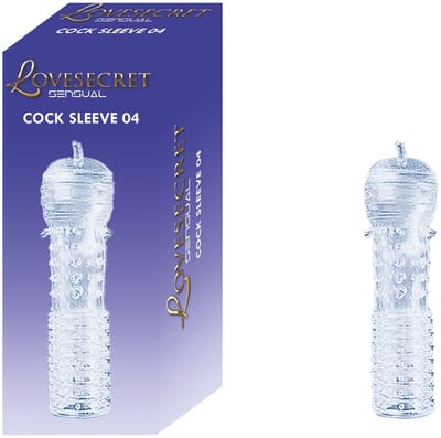 Lovesecret Sensual – LS40 Cock Sleeve 04 – Transparante Penis Sleeve met Ribbels & Dots