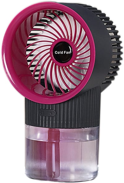 Draagbare vernevelingsventilator met groot waterreservoir, oplaadbaar en op batterijen