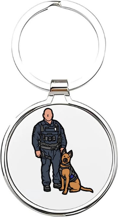 Akyol - politiehond Sleutelhanger - Politie - de beste politiehond - politie - hulpdienst - politiemacht - politieagente - agent - agente - politieauto - gevangenis - k9 - 112 - politiebadge - cadeau voor de beste politieagent - 4 x 7,5 CM