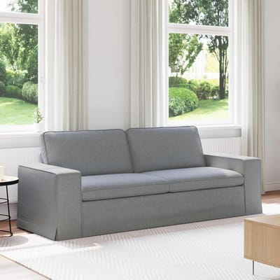 vidaXL - Bank - Lichtgrijs - 222 - x - 80 - x - 82 - cm - Stof