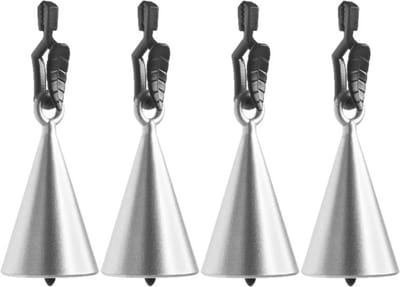 Patifix Tafelkleedgewichtjes - 4x - zilveren kegels - Tafelkleedhangers - Tafelzeilgewichtjes