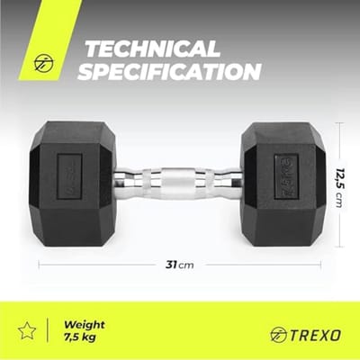 Hexagon Dumbbells 12.5kg - 35kg voor Krachttraining Thuis met Ergonomische Grip