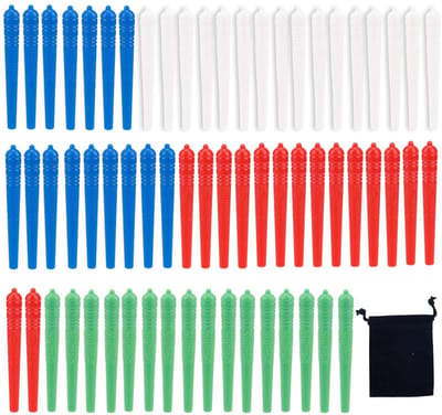 Allecto - Cribbage Borden Pennen - 64 Stuks - Perfect voor Bordspellen - Meerkleurig - Scorebeheer - Ideaal voor Gezellige Spelavonden - Inclusief ...
