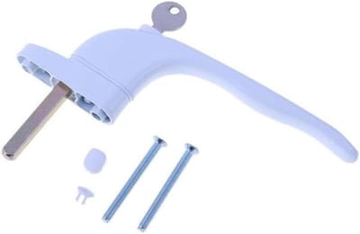 Raamgreep met slot - Deur kruk - Veiligheid verhogen - Aluminium legering - 16x10x1.8cm - Zwart