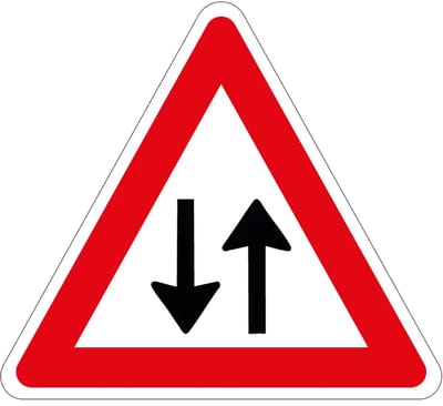 Let op tegenliggers sticker - J29 | 10 cm