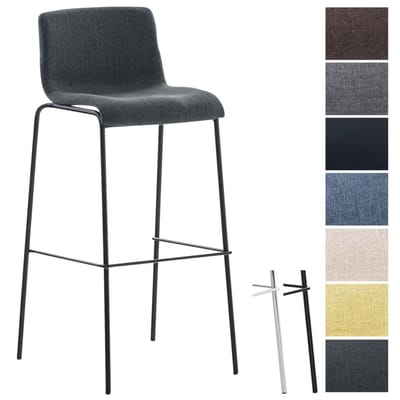 CLP Hover Barkruk - Stof zwart/donkergrijs