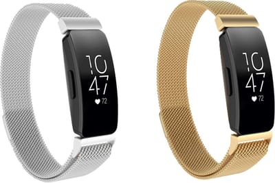 KELERINO. Milanese bandjes geschikt voor Fitbit Inspire (HR) - 2-pack - Small
