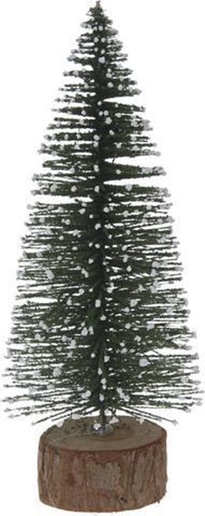 Kerstboompje 25Cm Groen Sneeuw Kerstartikelen