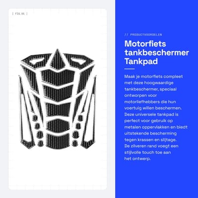 Dailygoods- Tankbeschermer Universeel - Zacht Rubber - Zijtankpad - Tractie Pad - Gas Brandstofolie Sticker - 12 Maanden Garantie - Tankpad