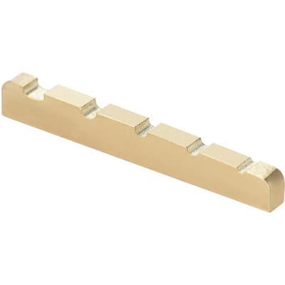 Voorgeboorde Messing Snaarmoer voor 5-snarige Elektrische Basgitaar Onderdeel Vervanging 45 * 3.5 * 6 5mm beige