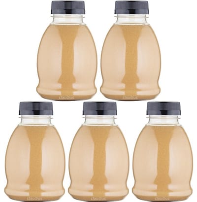 Scrubzout Sweet Orange & Cedarwood - 375 gram - Fles met zwarte dop - Set van 5 stuks - Hydraterende Lichaamsscrub