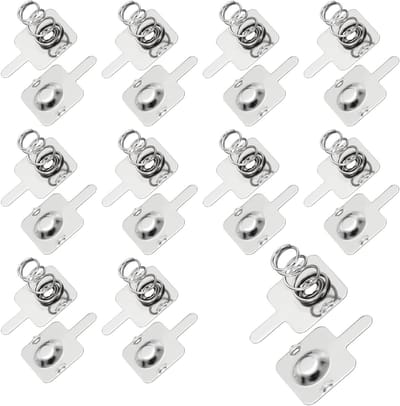 Batterij Contactveren - Veer Onderdelen - Apparaten Repareren - Vernikkeld Staal - 10 Sets - Zilverkleurig
